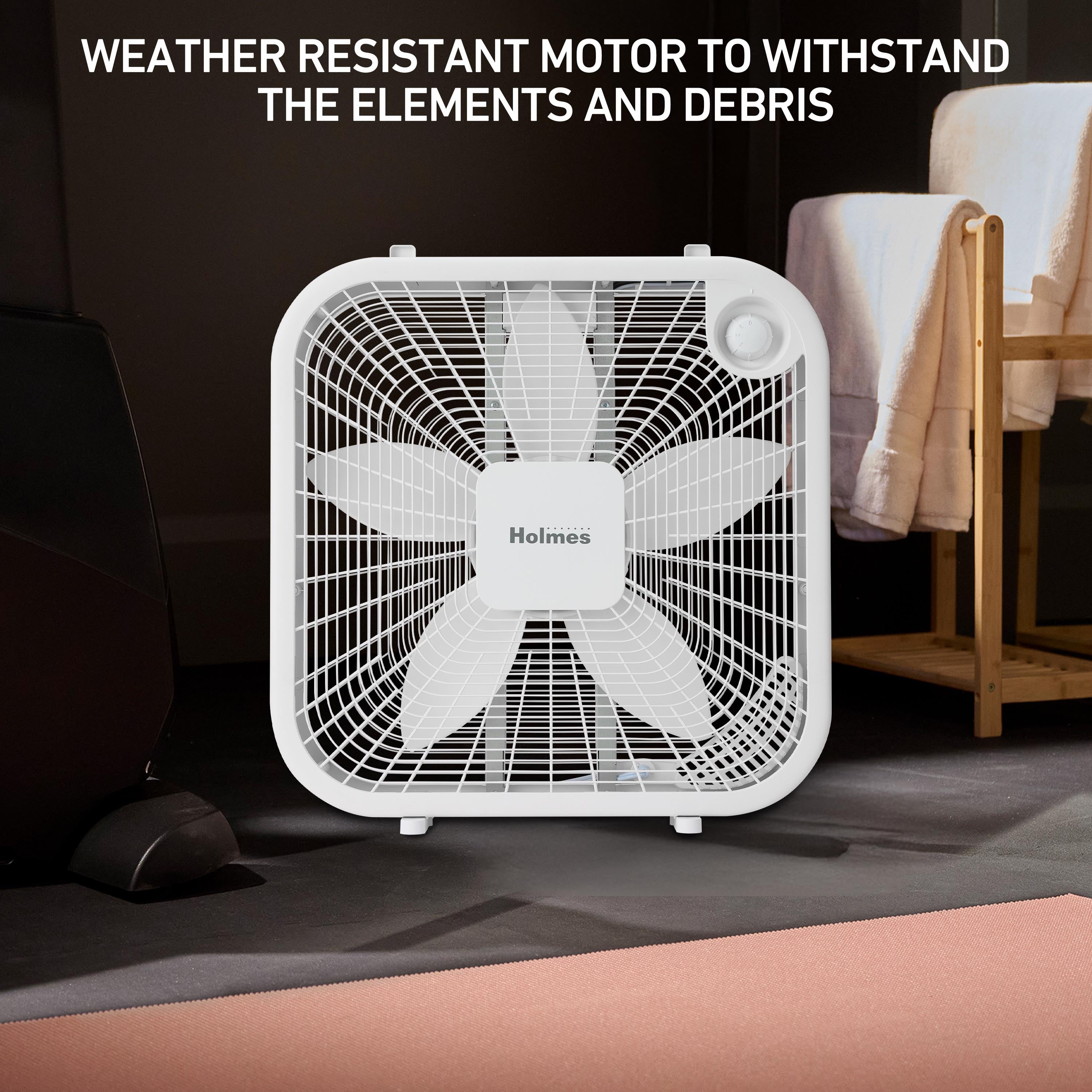 Holmes® 20-Inch High-Velocity Box Fan, White
