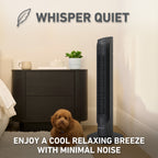 Holmes 36" Digital CleanBreeze Tower Fan with Remote 6 Speeds 75° Oscillation Black