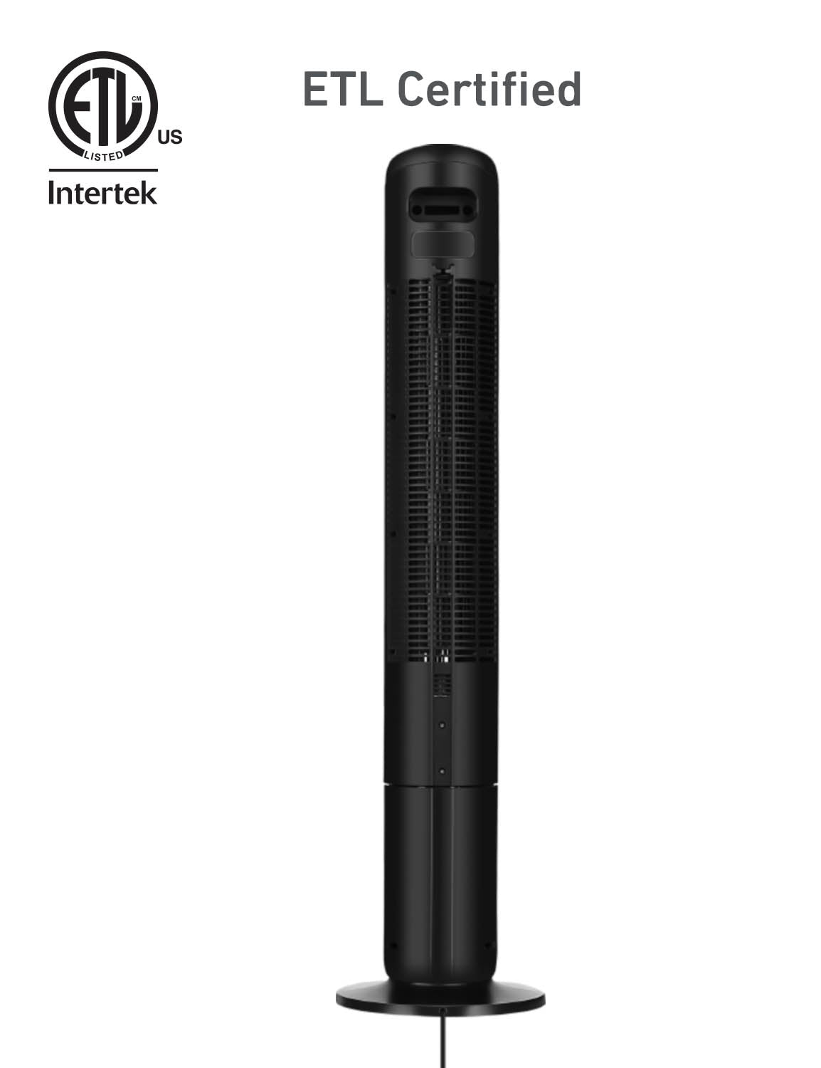 Holmes 42" SmartConnect WiFi 5-Speed Digital Tower Fan, Black