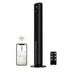 Holmes 42" SmartConnect WiFi 5-Speed Digital Tower Fan, Black