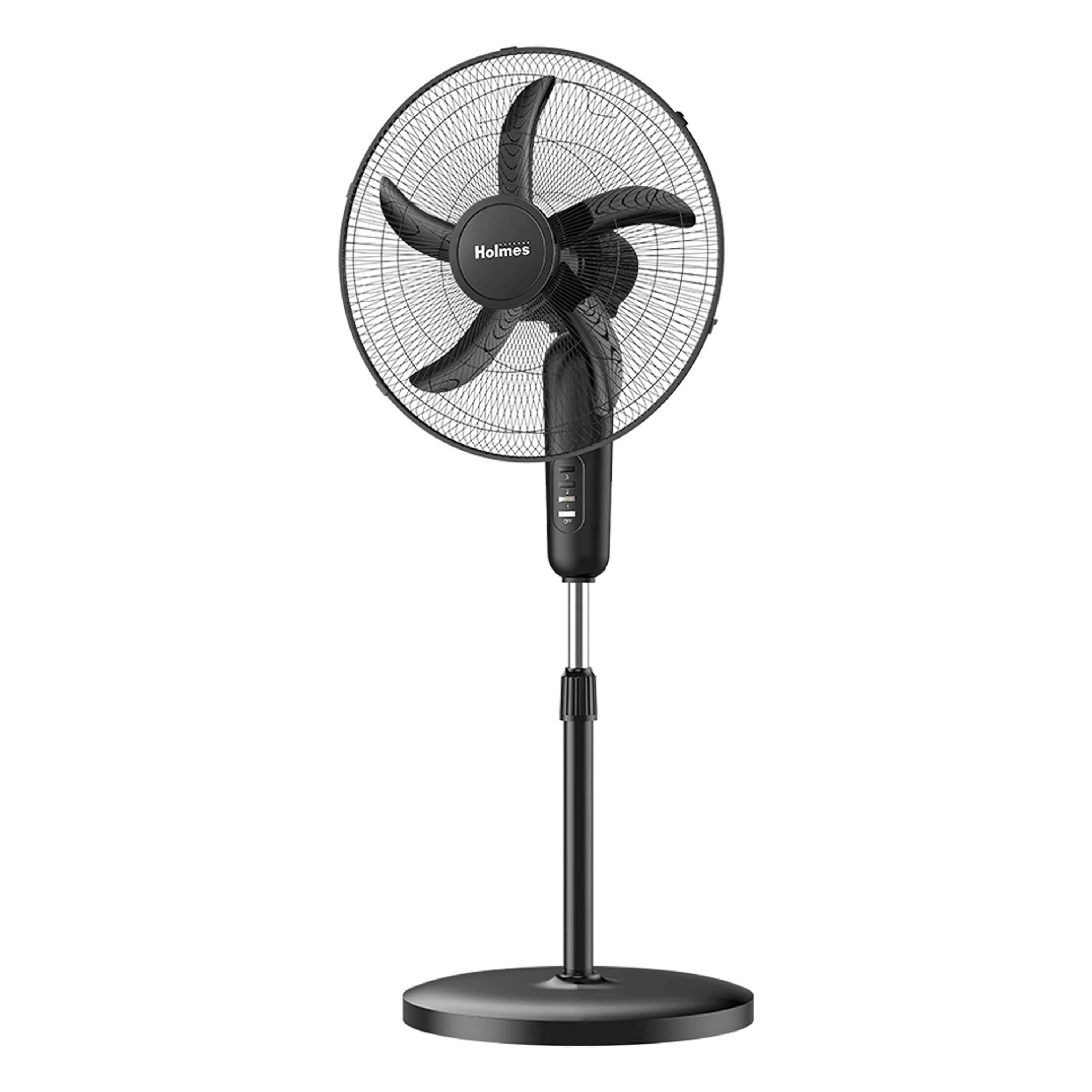 Holmes 18 Inch Oscillating Stand Fan 3 Speed Powerful Airflow Adjustab