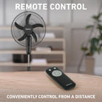 Holmes 16” BladeBreeze Digital Stand Fan Oscillation Remote Black