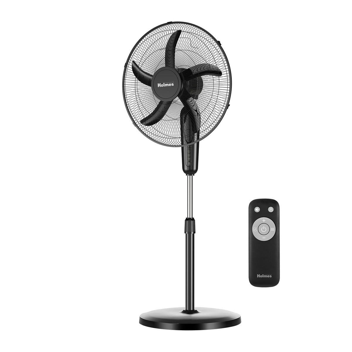 Holmes 16” BladeBreeze Digital Stand Fan Oscillation Remote Black