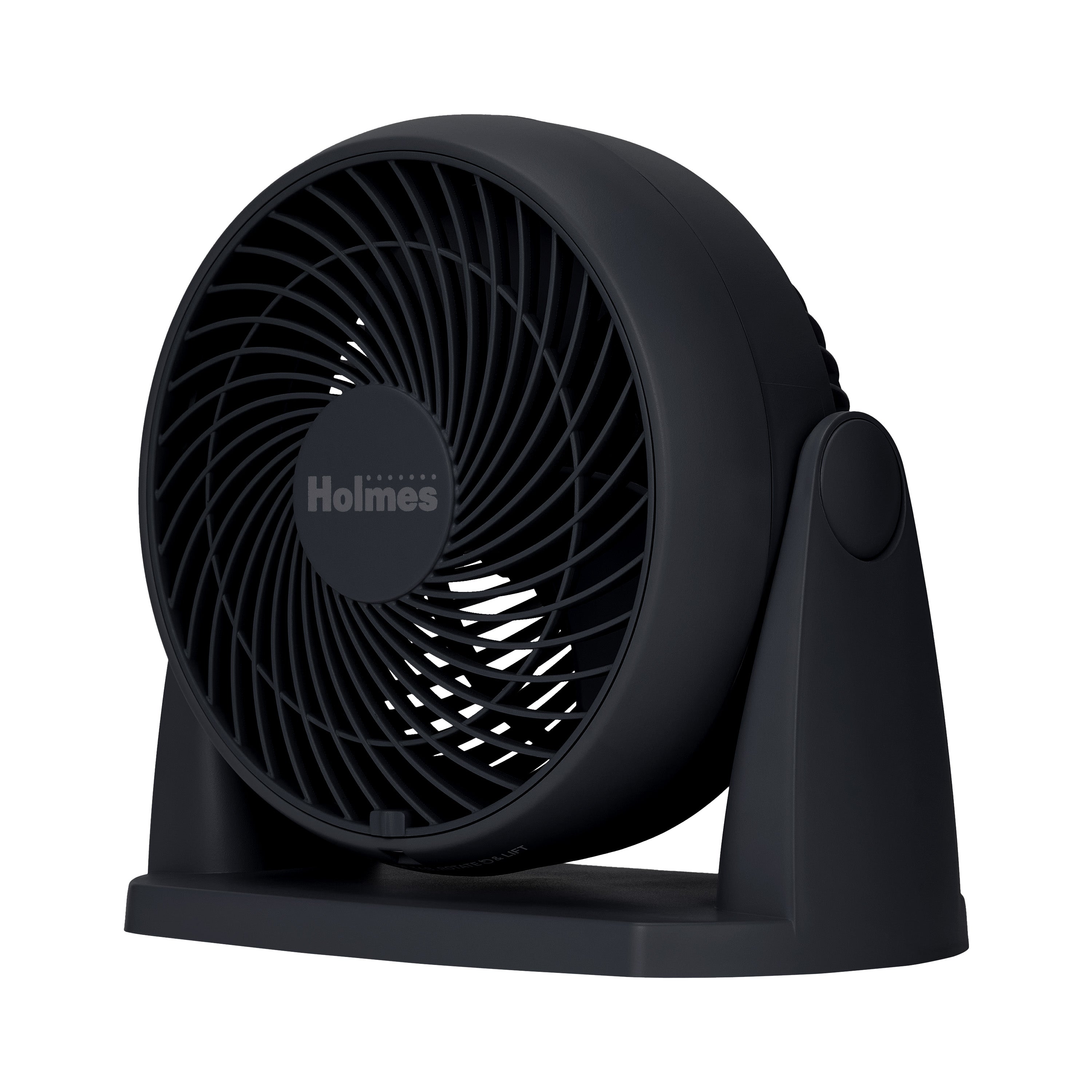 Holmes Blizzard 8" Air Circulator Table Fan, 3 Speeds, Adjustable Tilt, Wall Mountable, Black