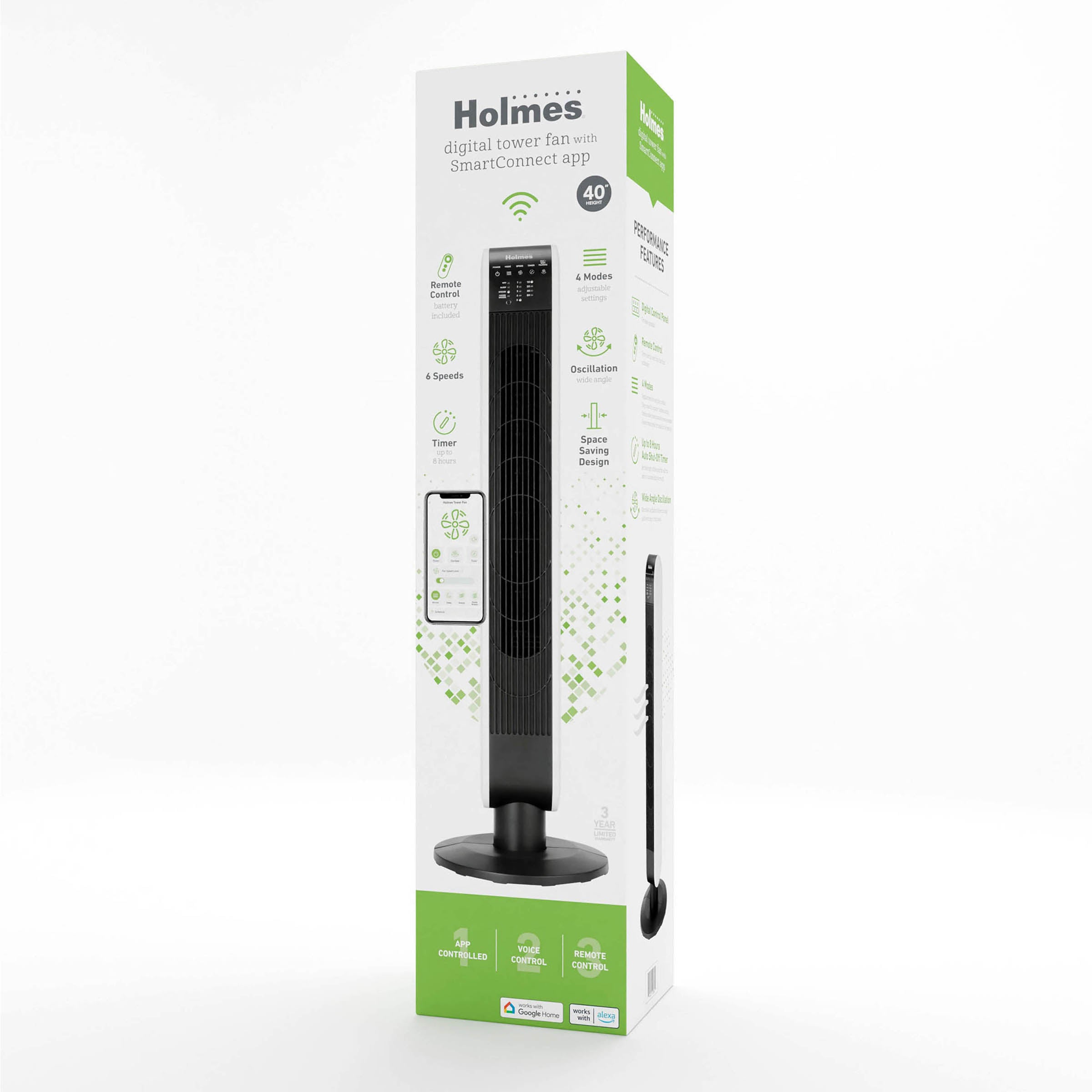 Holmes 40" Smartconnect Digital Tower Fan