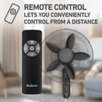 Holmes 18” Digital Stand Fan – 3-Speed, Adjustable Head Tilt, 75° Oscillation, 7.5-Hour Timer, Remote Control