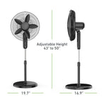 Holmes 18” Digital Stand Fan – 3-Speed, Adjustable Head Tilt, 75° Oscillation, 7.5-Hour Timer, Remote Control