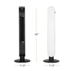 Holmes 40” BreezePro WiFi Tower Fan, CleanBreeze, ClearRead Display, Thermostat, Remote, Black-White