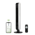 Holmes 40” BreezePro WiFi Tower Fan, CleanBreeze, ClearRead Display, Thermostat, Remote, Black-White