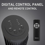 Holmes 36" Digital CleanBreeze Tower Fan with Remote 6 Speeds 75° Oscillation Black