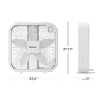Holmes® 20-Inch High-Velocity Box Fan, White