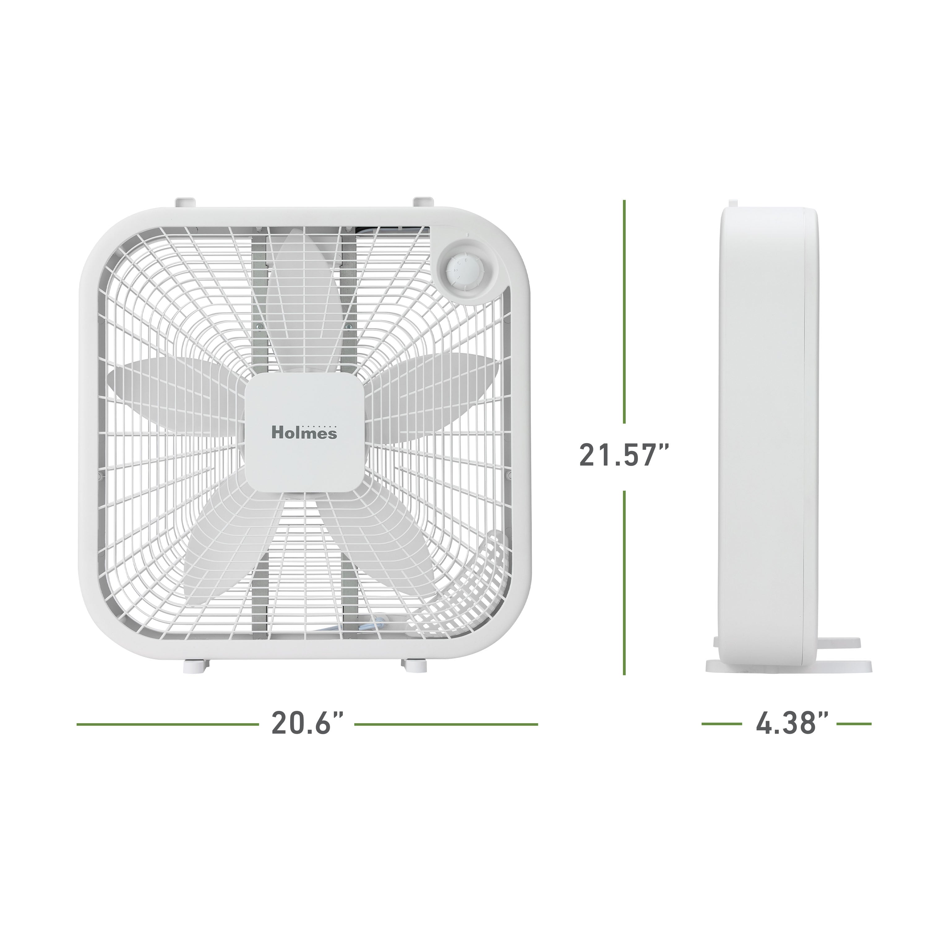Holmes® 20-Inch High-Velocity Box Fan, White