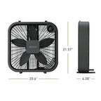 Holmes® 20-Inch High-Velocity Box Fan, Black