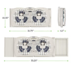 Holmes Dual Blade Manual Window Fan with Double Sided Speed Control, Dual 3 Blade Fans, Manual Reversible Intake and Exhaust, Expandable Side Panel with Additional Extender Panels, White